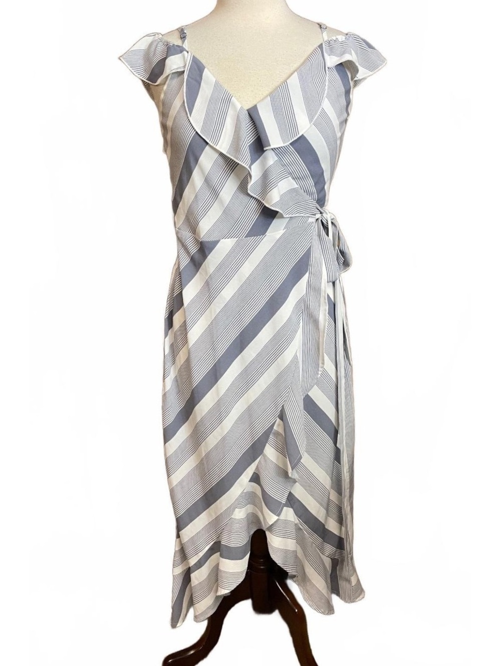 Veronica M. striped wrap dresssmall